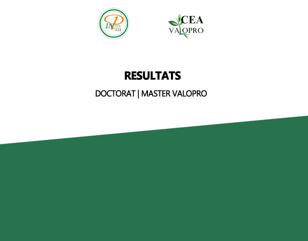 Résultats des candidatures